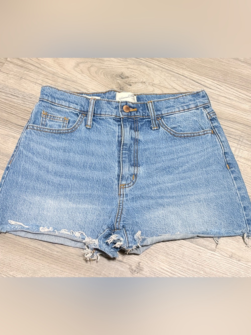 Universal Light Blue Distressed Denim Cutoff Shorts